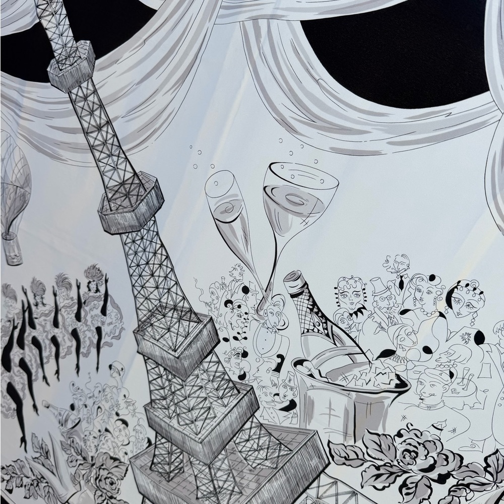 Vintage Dana Buchman “Bonne Annee 1997” silk Scarf - Picture 4 of 10